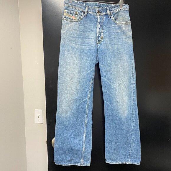 DIESEL INDUSTRY Size 33 MADE IN ITALY Button Fly Jeans - Picture 2 of 5